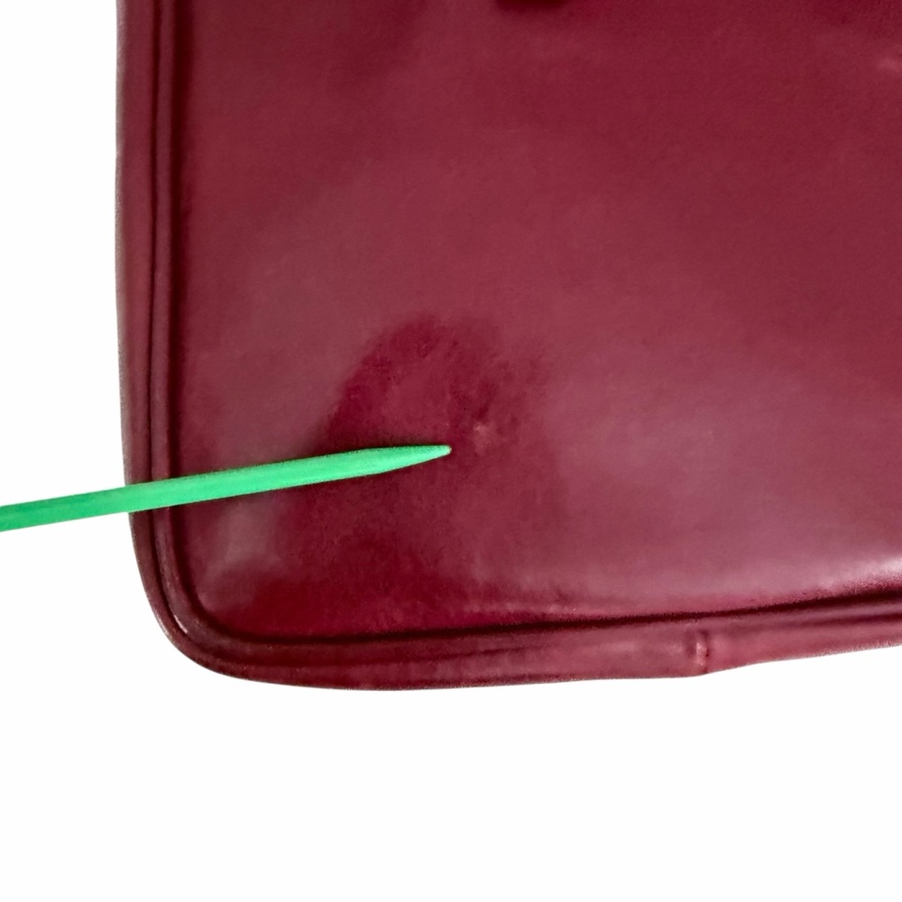 CHIARUGI Red Calvino Full Grain Leather Crossbody Shoulder Bag Italy os - Picture 11 of 14